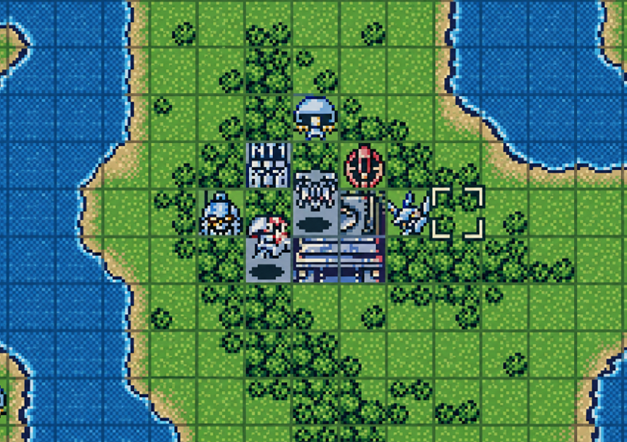 Could SRW Compact 2 Trilogy Go Full Color? 5 Fan-made full color DX mockup based on a Super Robot Wars Compact 2 tactical map screenshot