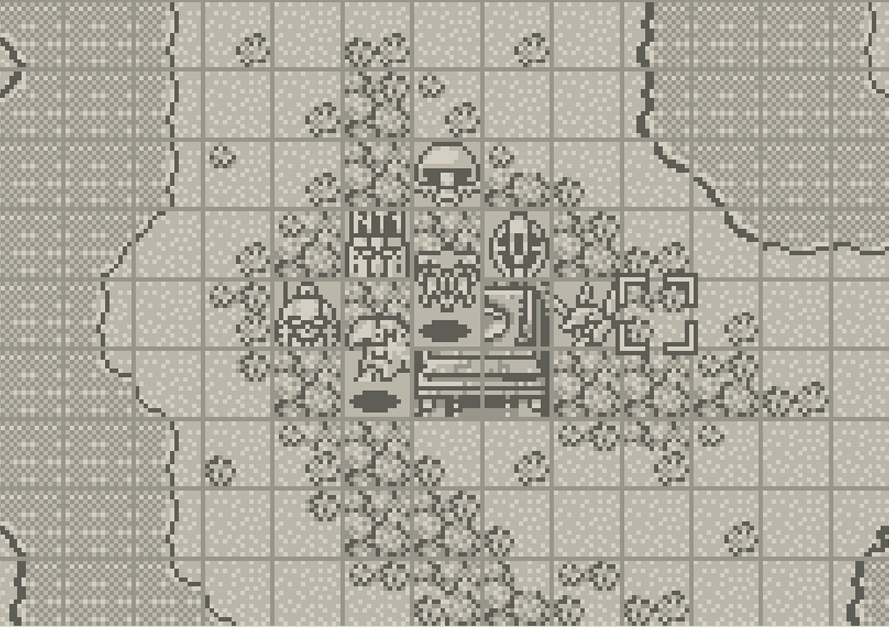 Could SRW Compact 2 Trilogy Go Full Color? 4 Original monochrome Super Robot Wars Compact 2 tactical map screenshot