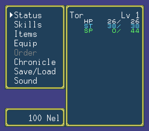 Granhistoria: Genshi Sekaiki English Patch (SNES) – Full Translation v1.6 8 Field menu in English