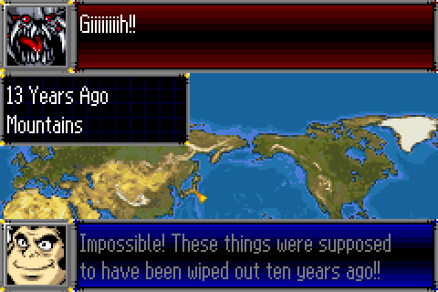 Super Robot Taisen D English Patch (GBA) – Full Translation v1.2.1 5 Story scene with English dialogue boxes on the world map