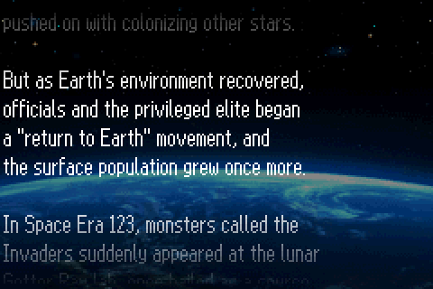 Super Robot Taisen D English Patch (GBA) – Full Translation v1.2.1 4 English opening crawl over the Earth