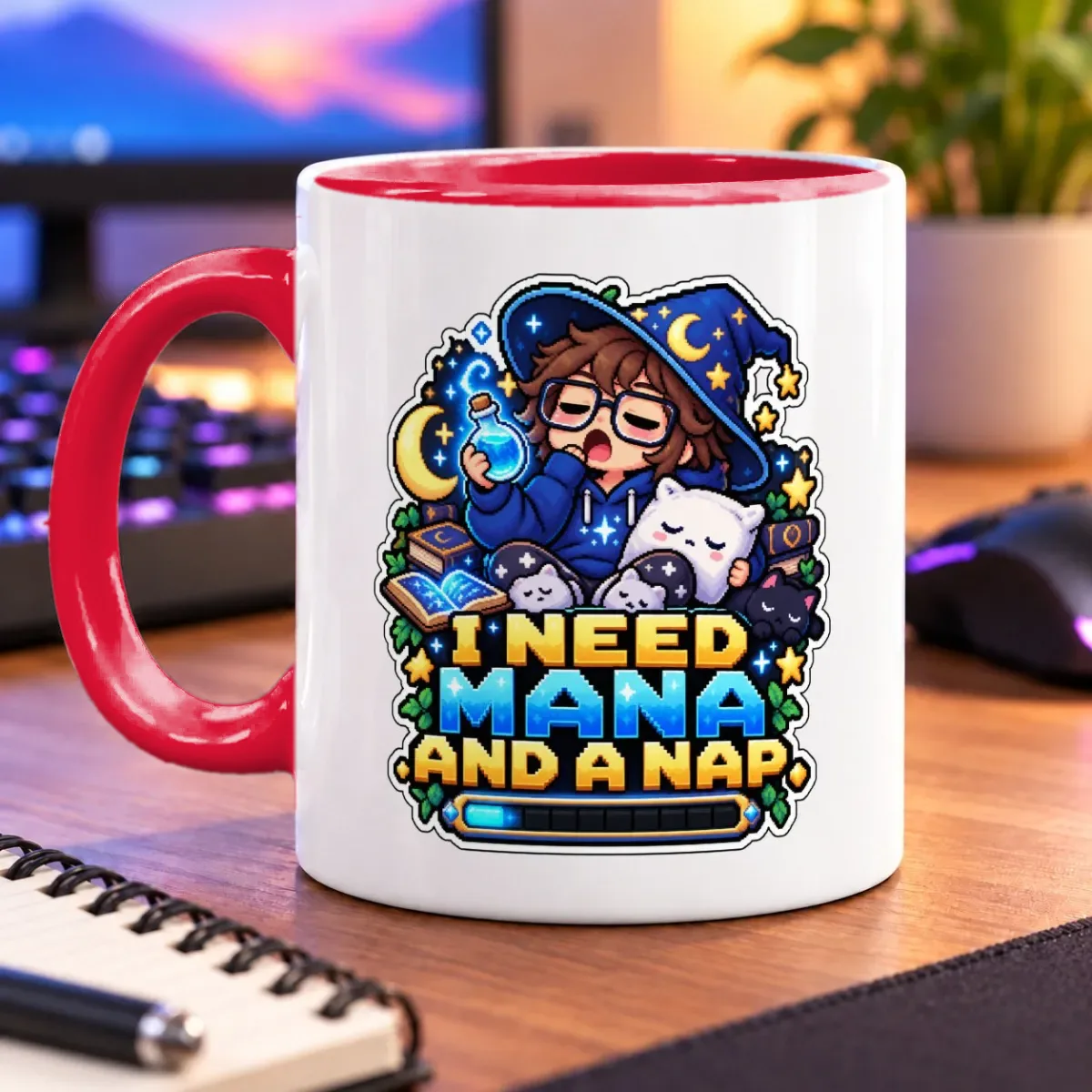 I Need Mana and a Nap – 11oz Mug – accent mug
