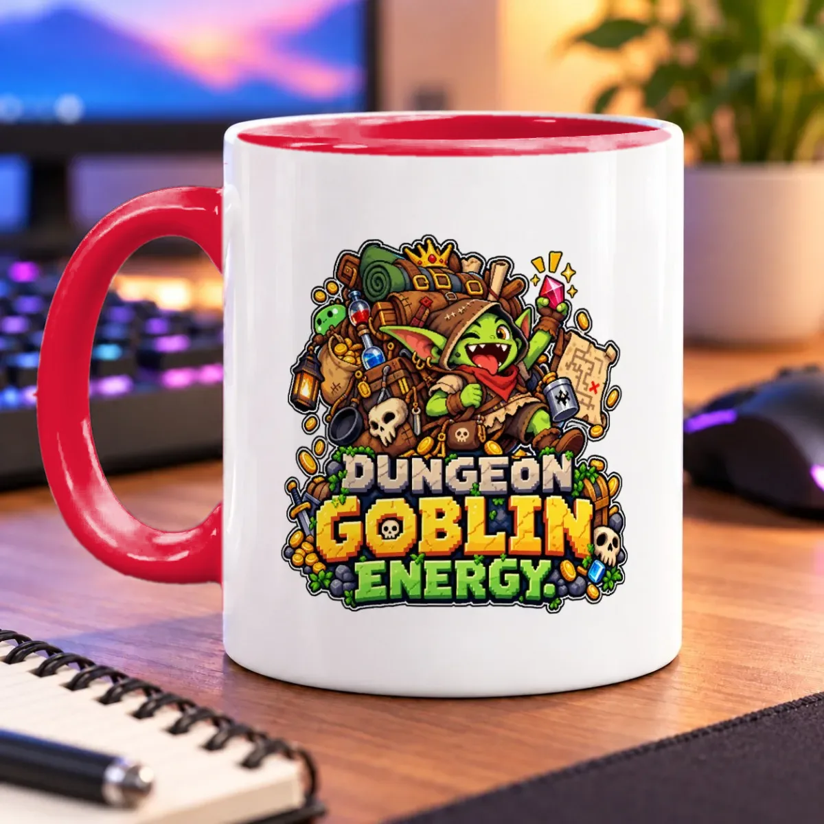 Dungeon Goblin Energy – 11oz Mug – accent mug
