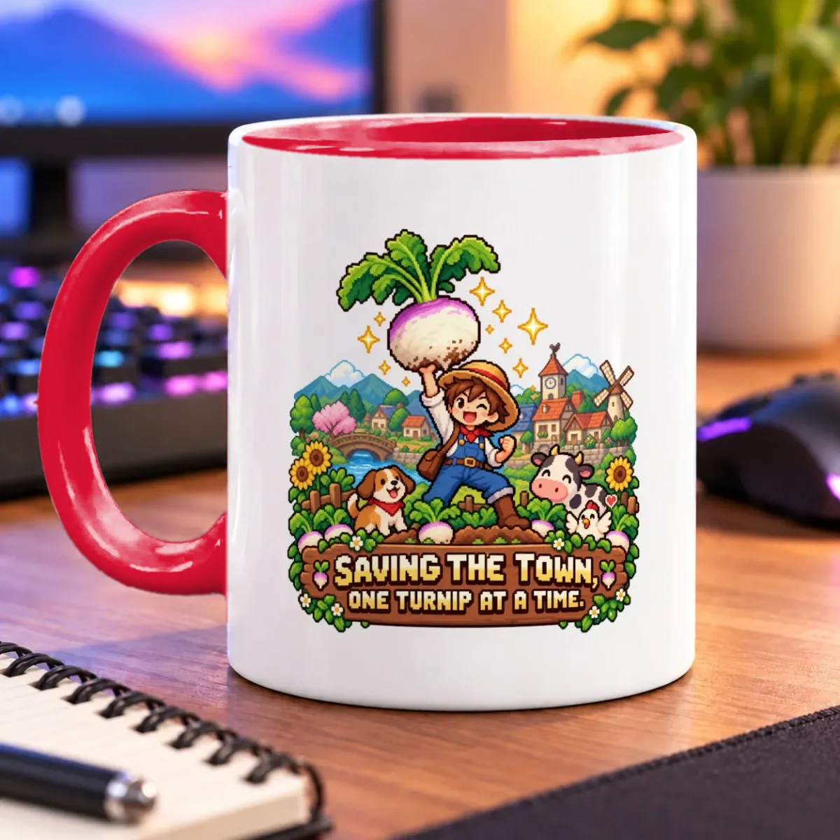 Saving the Town, One Turnip at a Time – 11oz Mug – accent mug