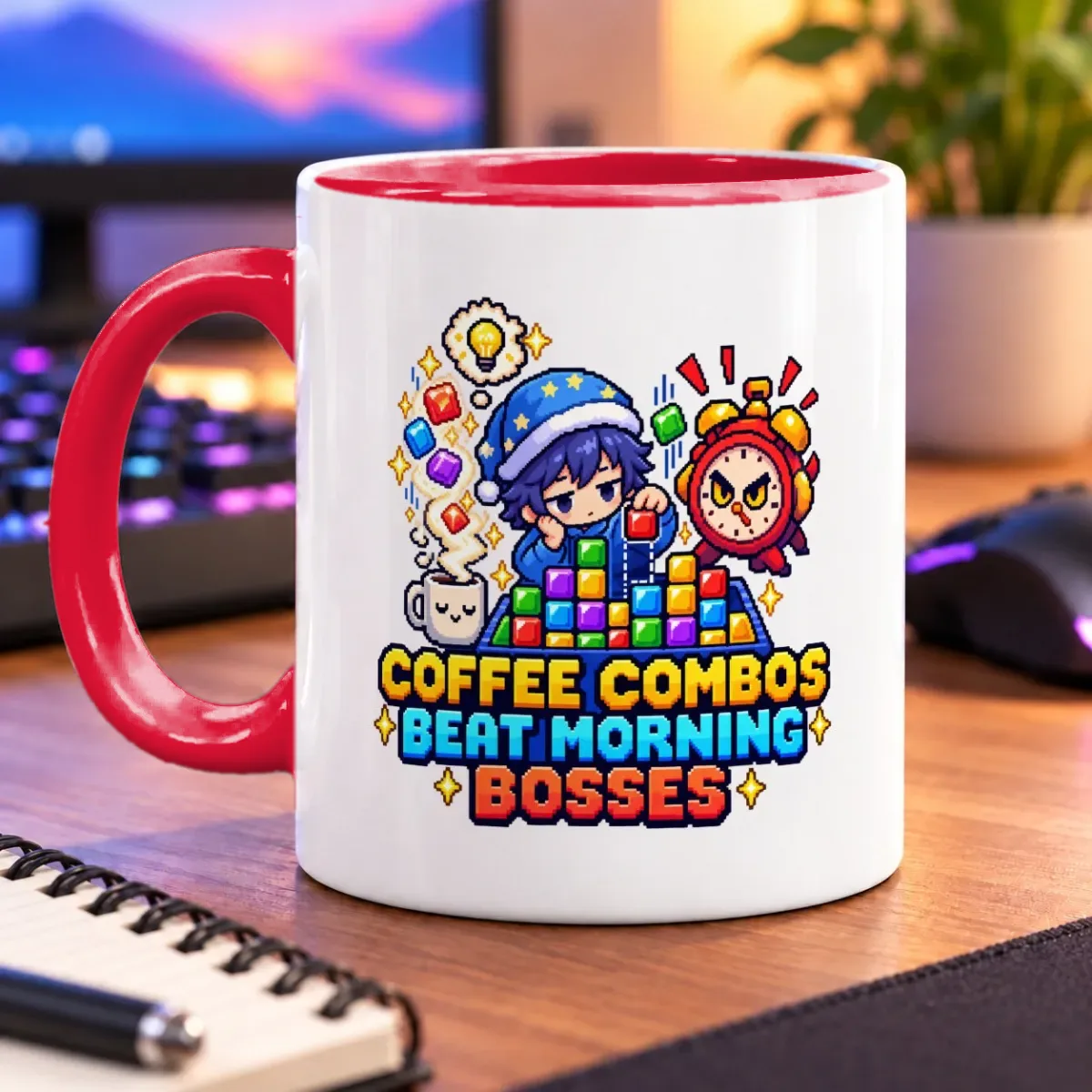 Coffee Combos Beat Morning Bosses – 11oz Mug – accent mug