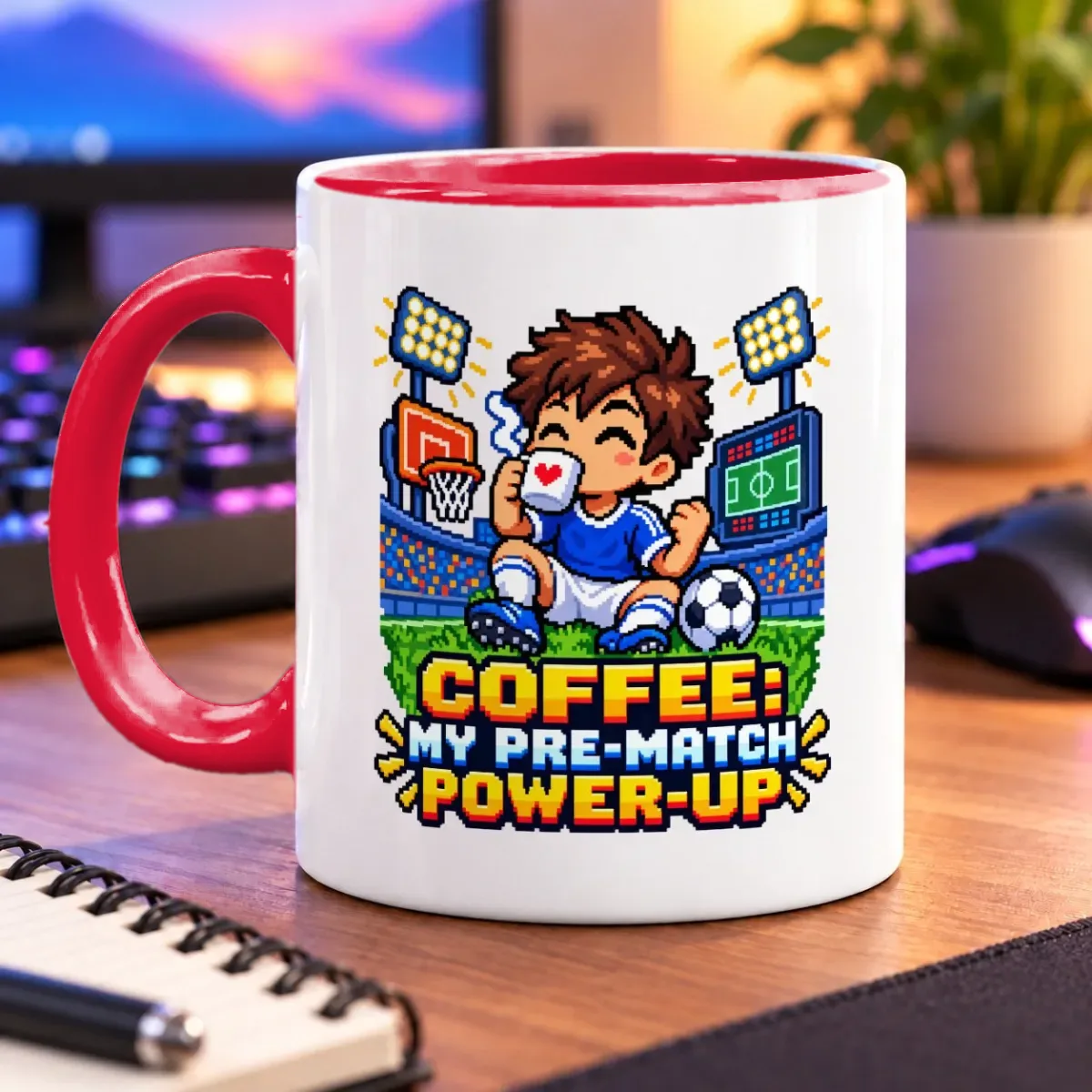 Coffee: My Pre-Match Power-Up – 11oz Mug – accent mug