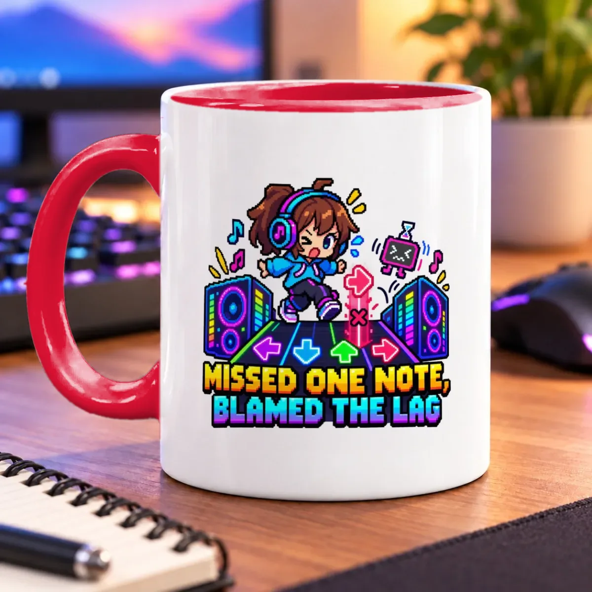 Missed One Note, Blamed the Lag – 11oz Mug – accent mug