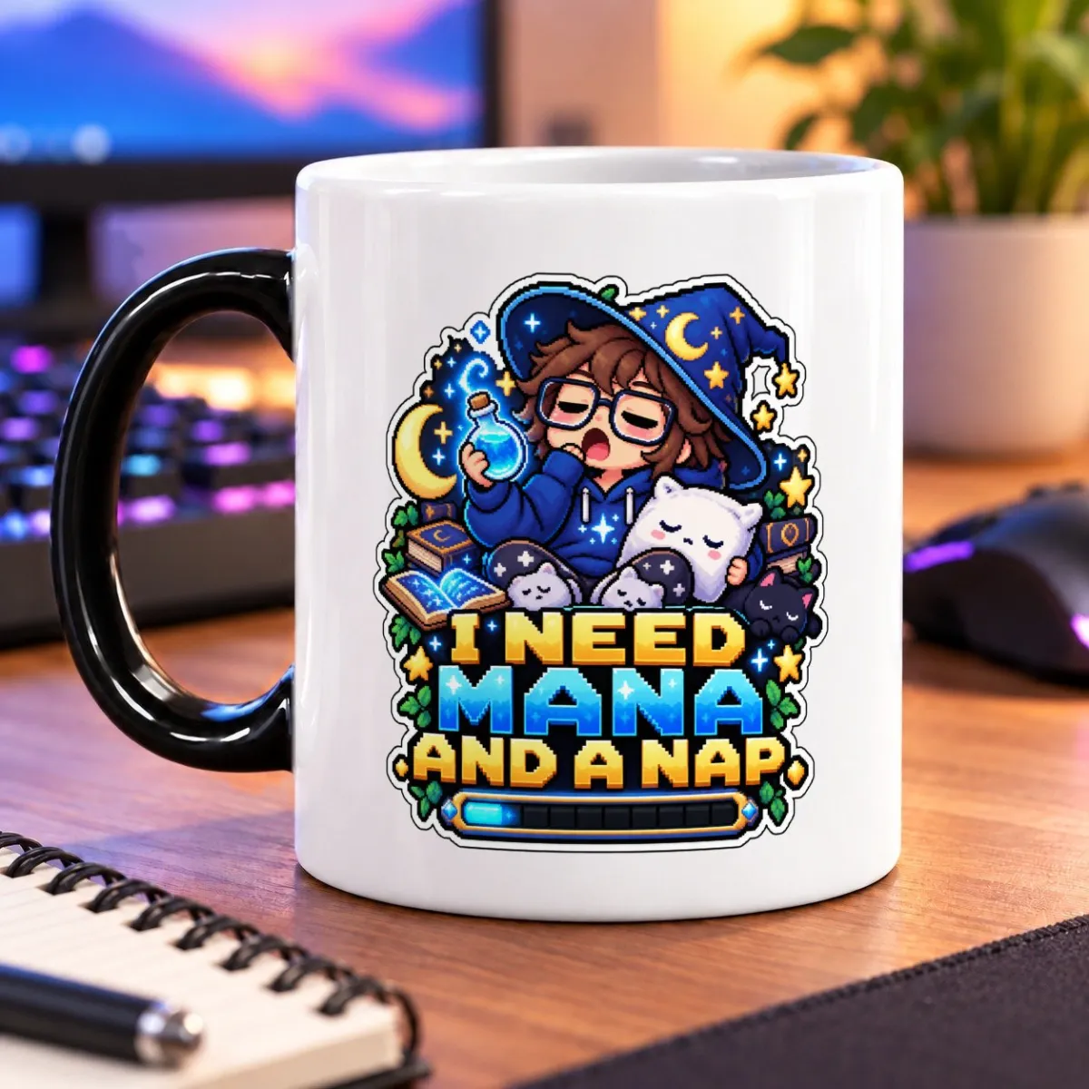 I Need Mana and a Nap – 11oz Mug 4 I Need Mana and a Nap mug – magic