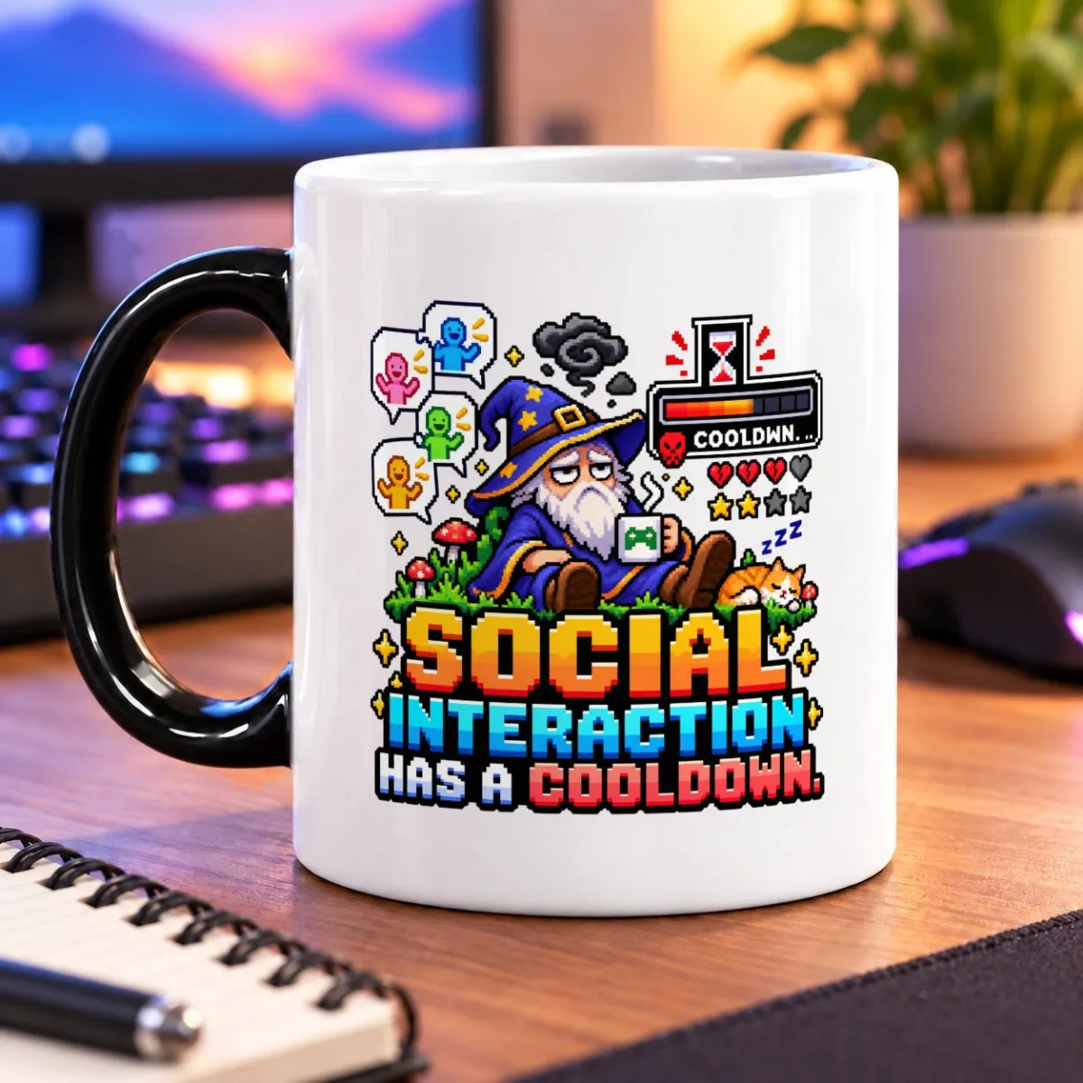 Social Interaction Has a Cooldown – 11oz Mug 4 Social Interaction Has a Cooldown mug – magic